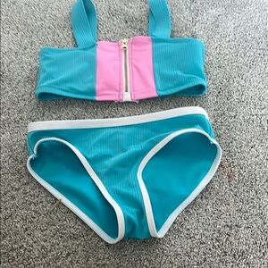 Justice Blue and Pink Kids Swim Bikini